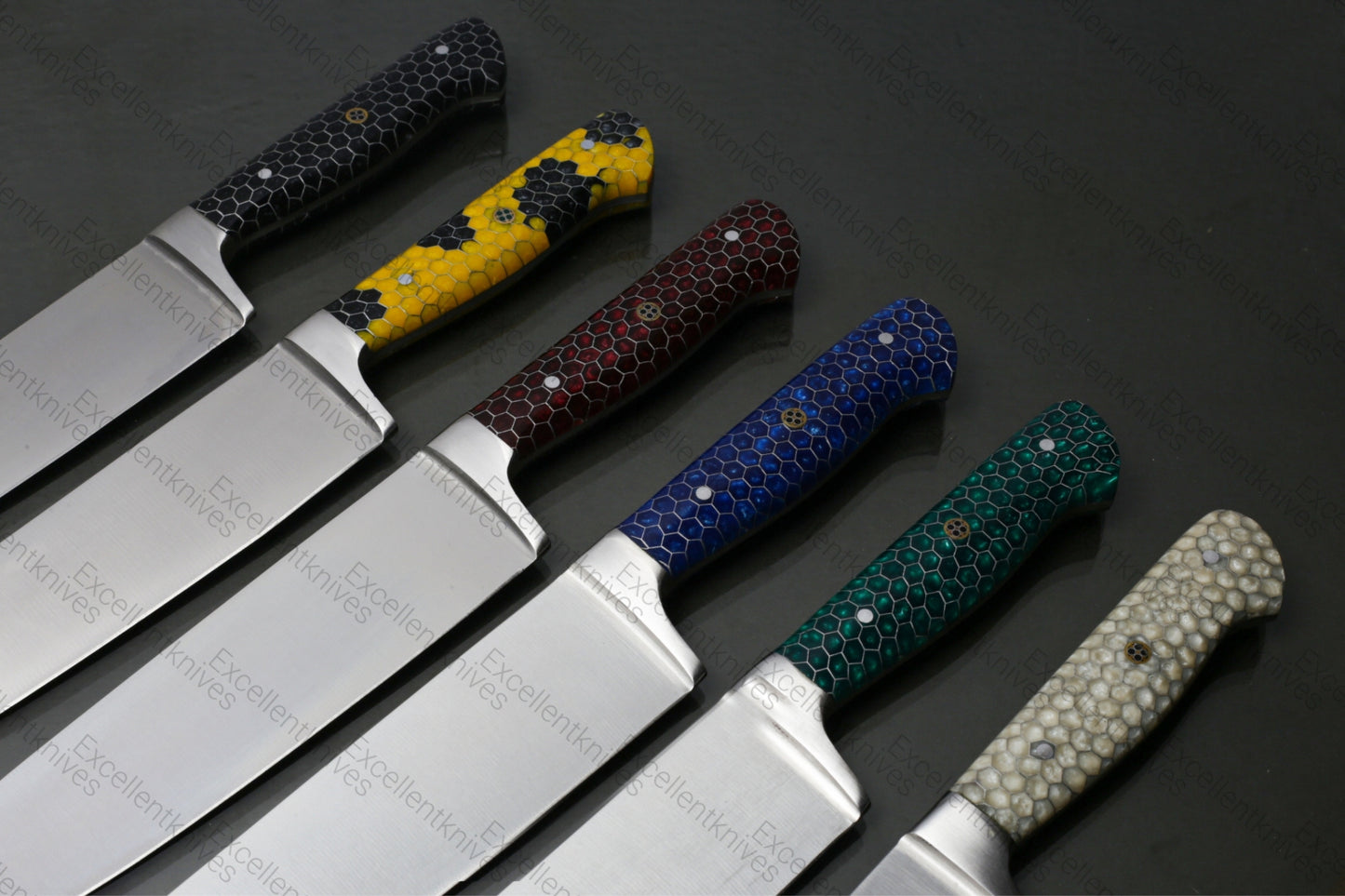 1Pc Excellent Premium Quality Chef/ Kitchen Knife With Honey Comb Handle