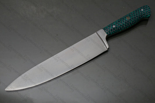 1Pc Excellent Premium Quality Chef/ Kitchen Knife With Honey Comb Handle