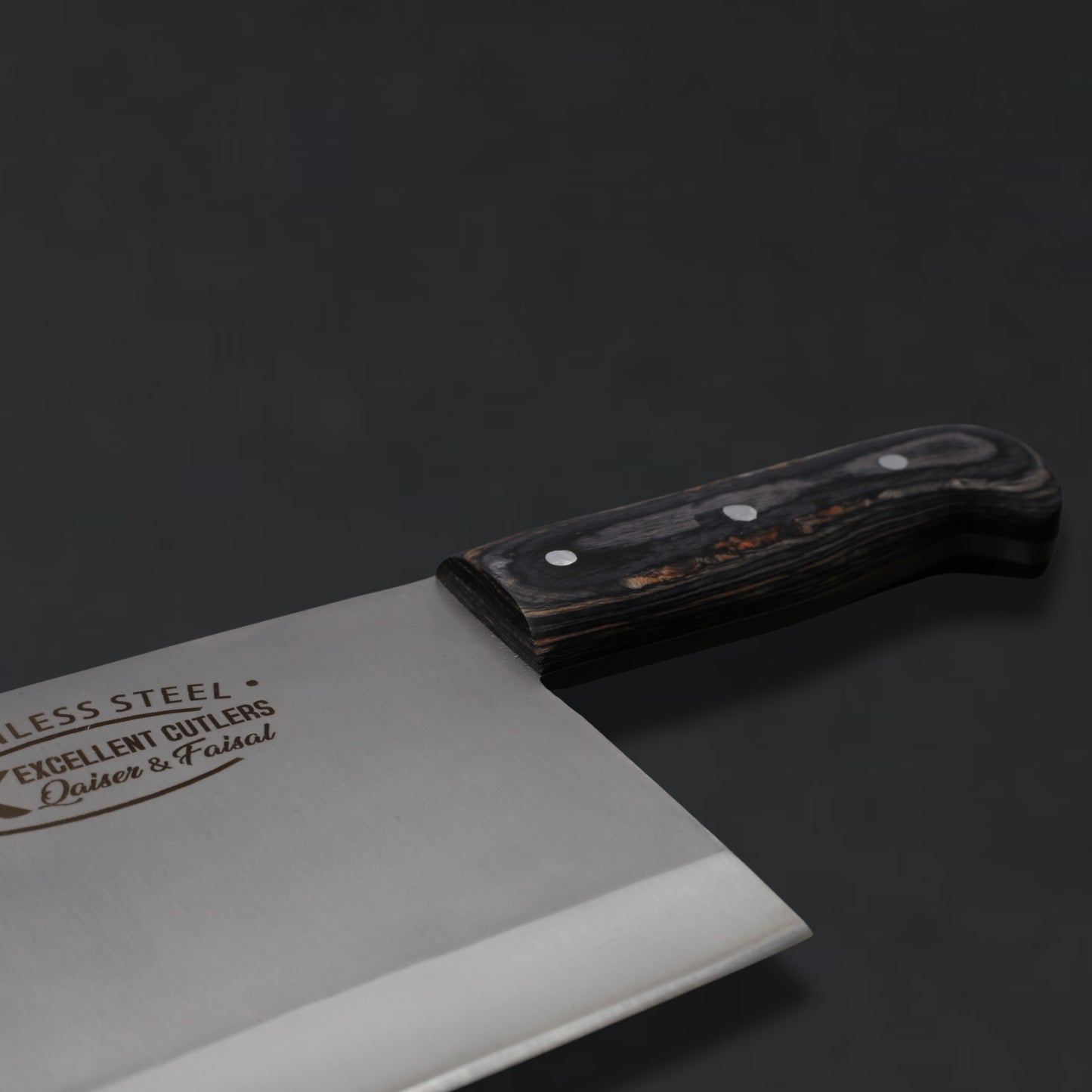 Excellent Kitchen Cleaver – Premium Quality 12Chrome Stainless Steel, Color Wood Handle ( Weight 600 Gram )