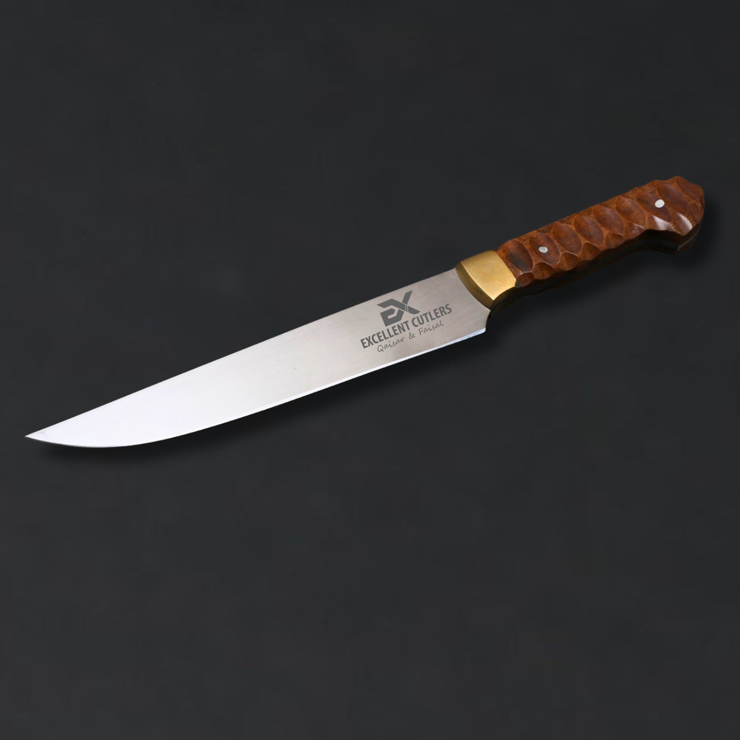 Handmade Kitchen Knife Set | 2-Piece Chef & Paring Knife Set with 12C27 Stainless Steel Blades & Engraved Rosewood Handles | Professional Chef Gift