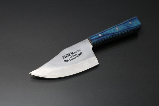 Tiger Butcher Skinning Knife 1Pc – 4” Blade | Wood Handle | 12 Chrome Stainless Steel