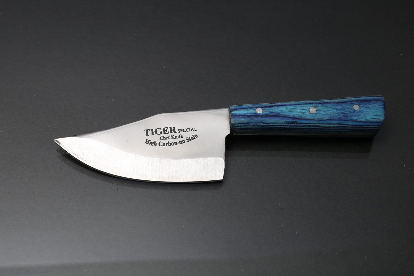 Tiger Butcher Skinning Knife 1Pc – 4” Blade | Wood Handle | 12 Chrome Stainless Steel