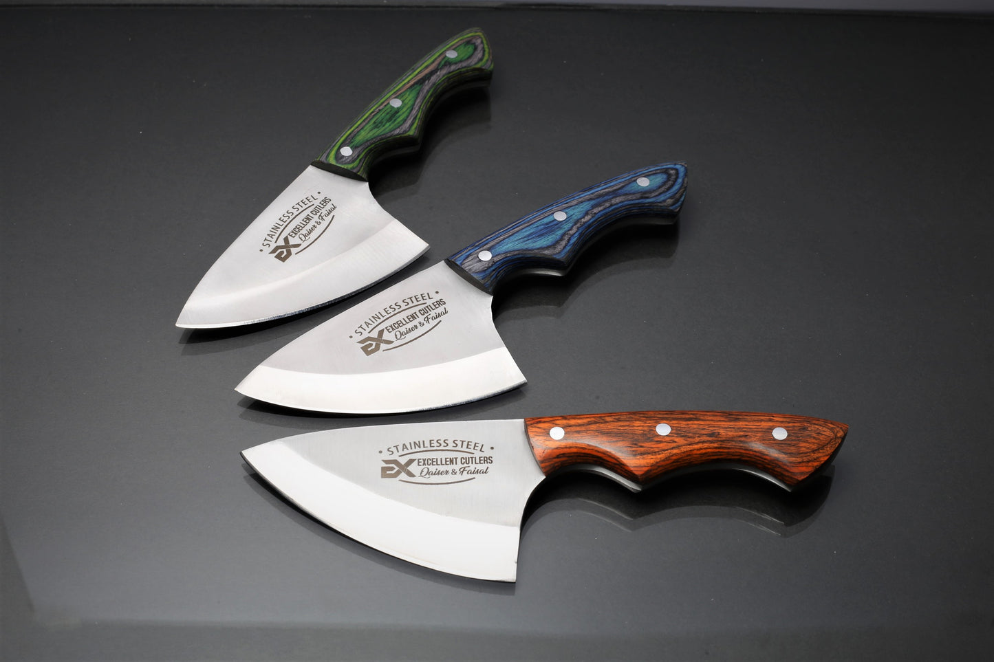 Scorpion Skinner Knife - Handcrafted Blade 4-Inch – 12C27 Stainless Steel & Multi-Color Wood Handle