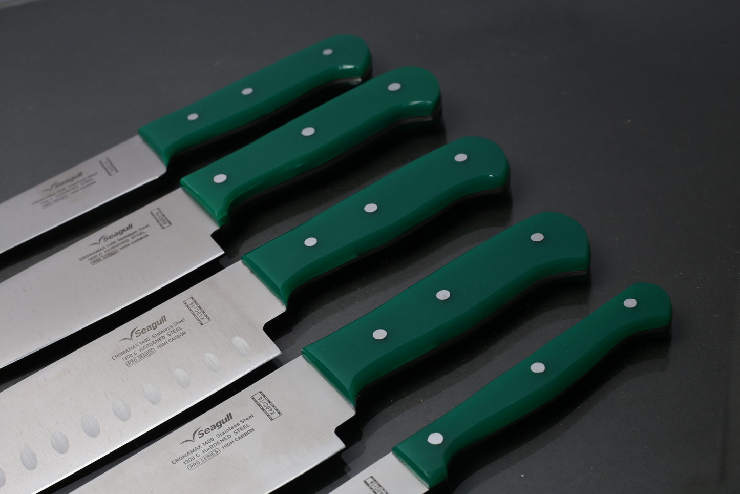 Seagull Chef/Kitchen Knives set (5Pc) / X40Cr14 Stainless Steel Razor Sharp Blades