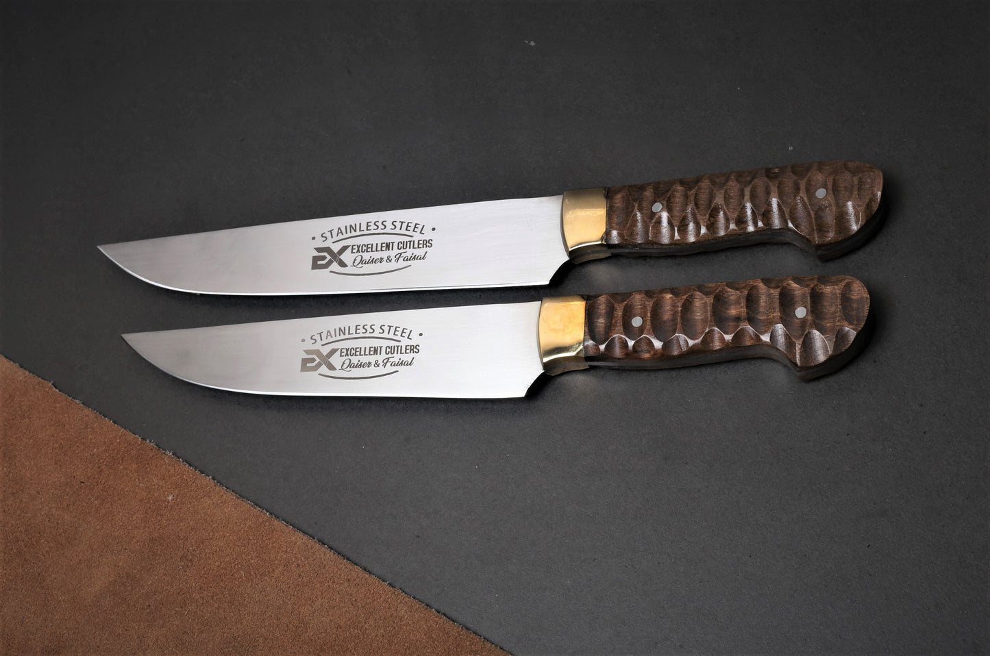 Pair Of 2PC Premium Chef/Kitchen Knives Set ( Rosewood Edition) _ 12c27 Stainless Steel
