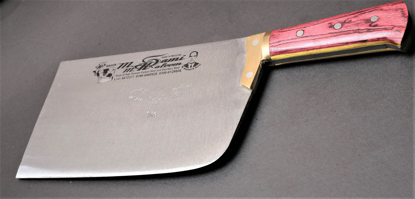 M. Sami & Kaleem Cleaver in 1Kg - High Carbon ( Kamani ) Blade | Total Length 14 Inches |