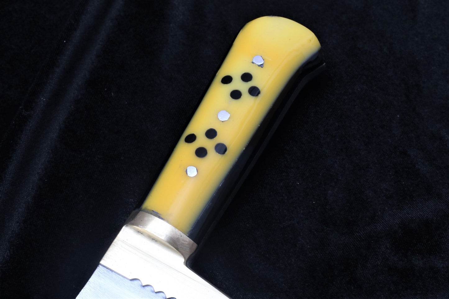 9.5" Professional Handmade Heavy Duty Meat Cleaver | High Carbon Steel Bone Crusher | 1.25kg Butcher Cleaver with Acrylic & Brass Handle