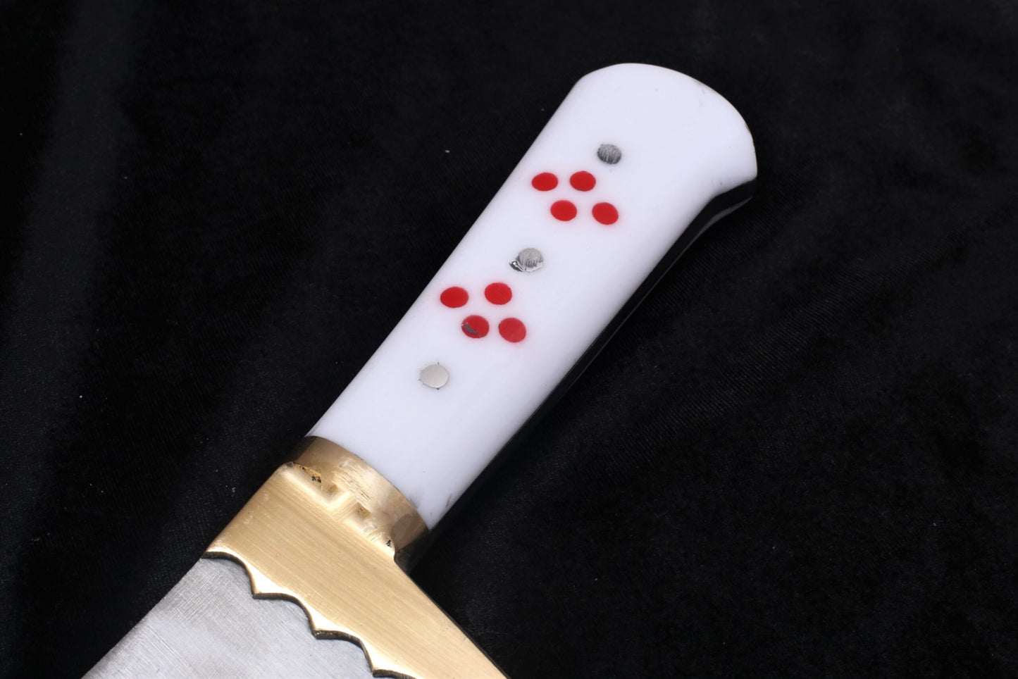 Handmade Heavy Duty Butcher Cleaver | 1kg High Carbon Steel Meat & Bone Cleaver | Premium Acrylic & Brass Handle | Professional Poultry & Beef Chopper