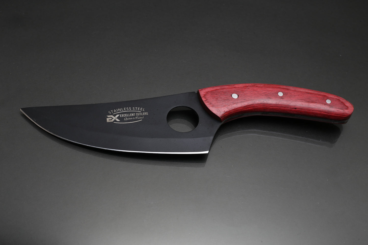 Excellent Cutlers 11" Husk Chef Knife – Powder Coated Blade & Pakkawood Handle