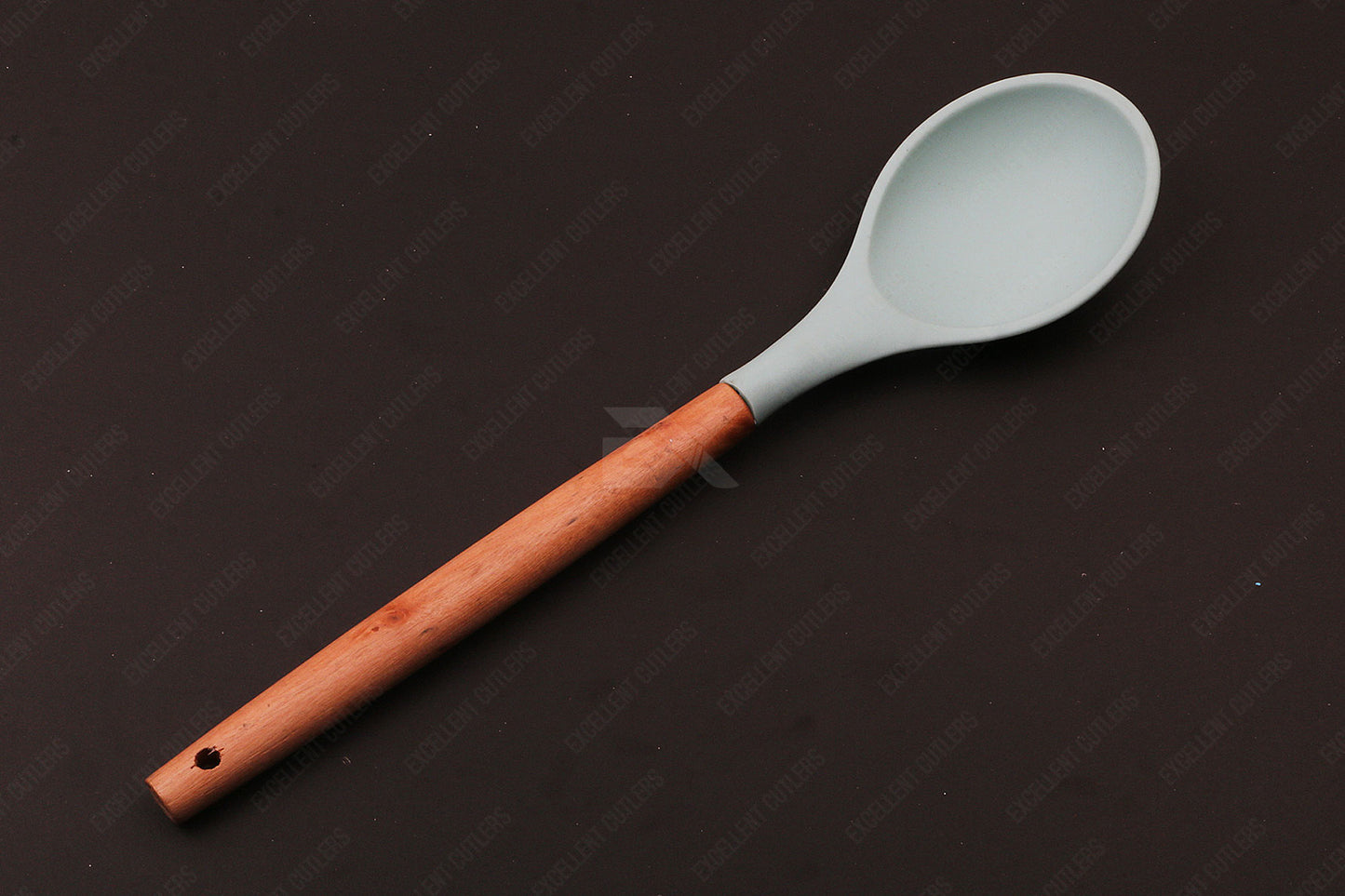 Silicone Non Stick Kitchen Cooking Wooden Handle Spoon