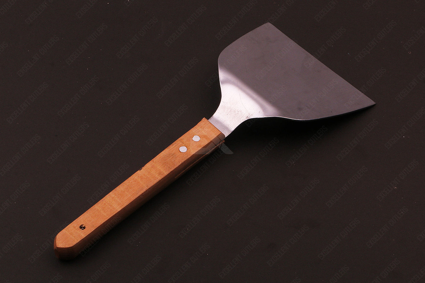 Sturdy Stainless Steel Spatula with Wooden Handle