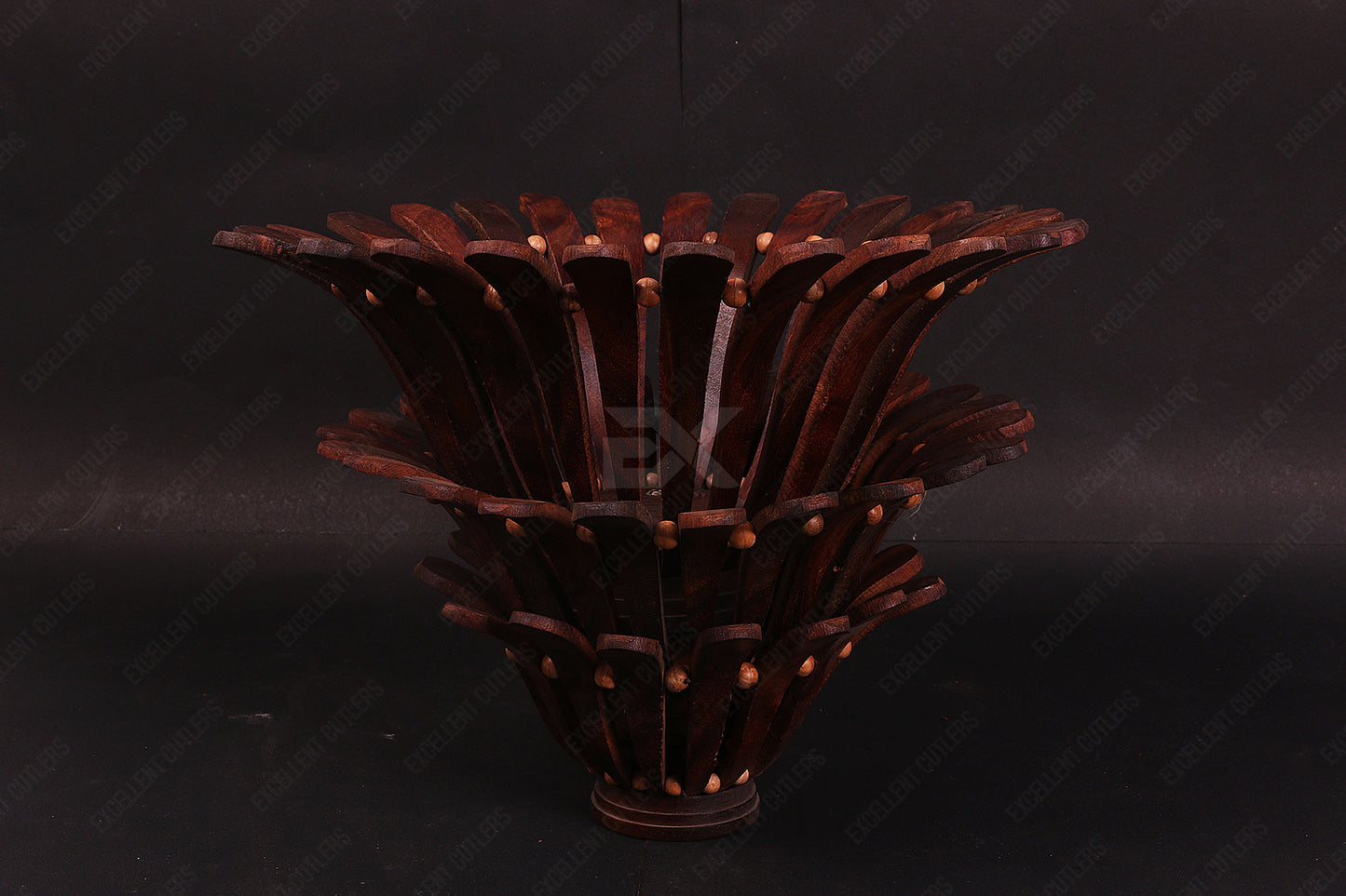 3Pcs Flower Shape Wooden baskets