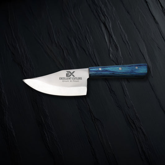 Professional 4-Inch Skinner Knife – 12c27 Stainless Steel with Color Wood Handle