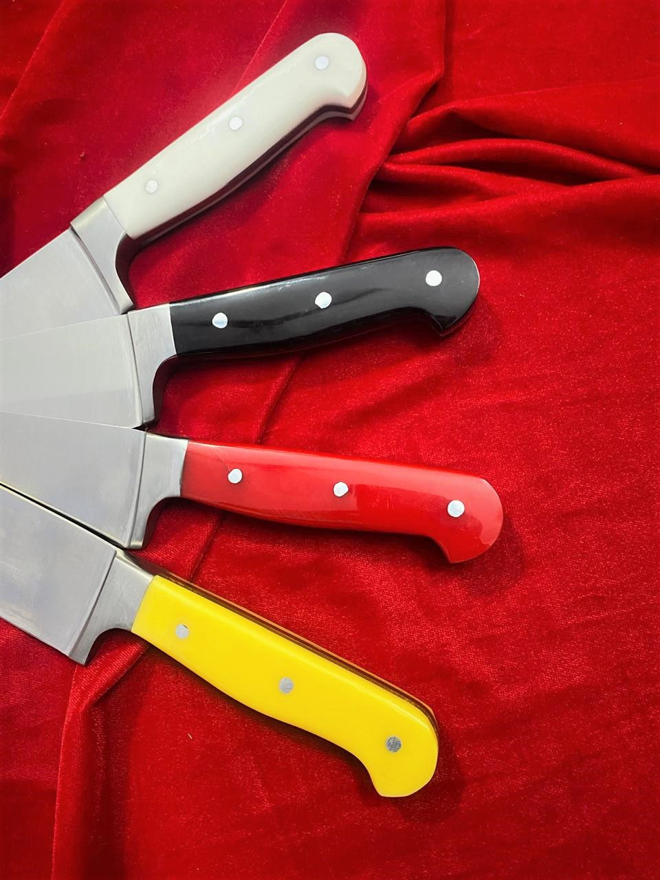 Hankless Series 10" Slaughter Knife - 13Cr13 Chrome Steel - Vibrant Color Acrylic Handle