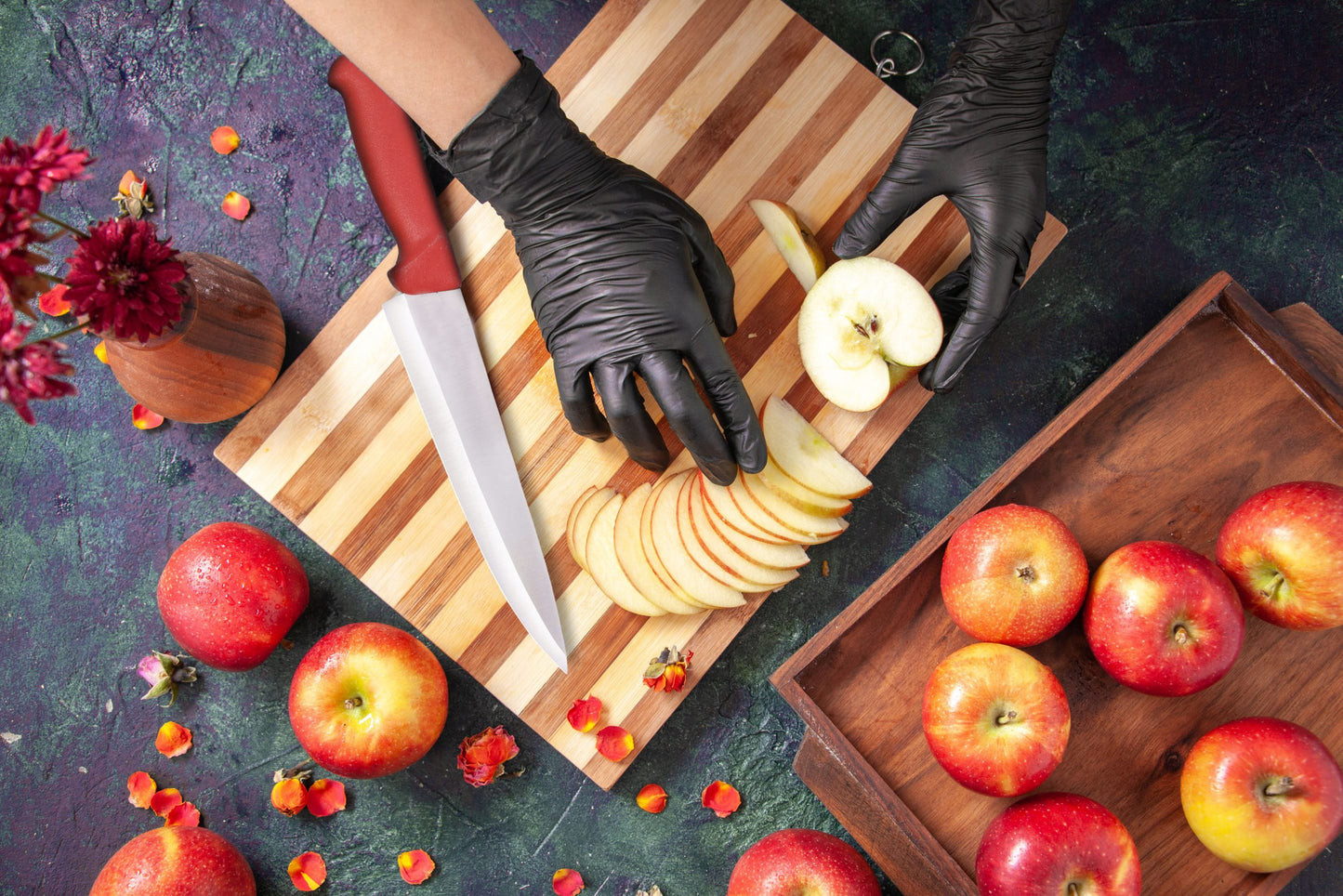 Stainless Steel Chef Knife with Red Mold Handle Wazirabad –