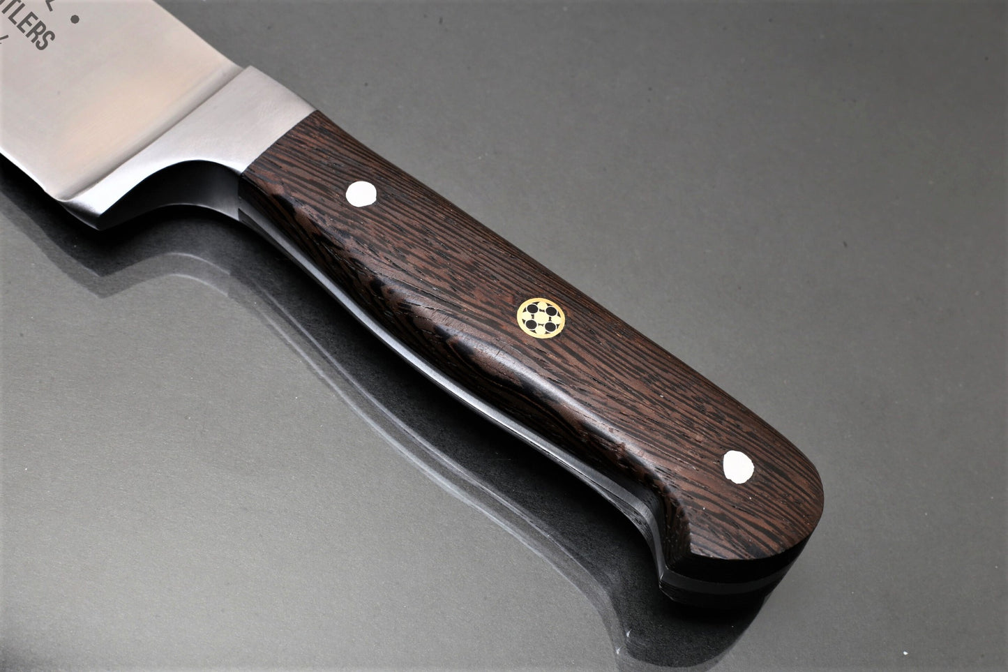 Excellent Chef Knife - African Wenge Wood Handle And 13cr13 Chrome Blade  (Total Length 13.5 Inches )