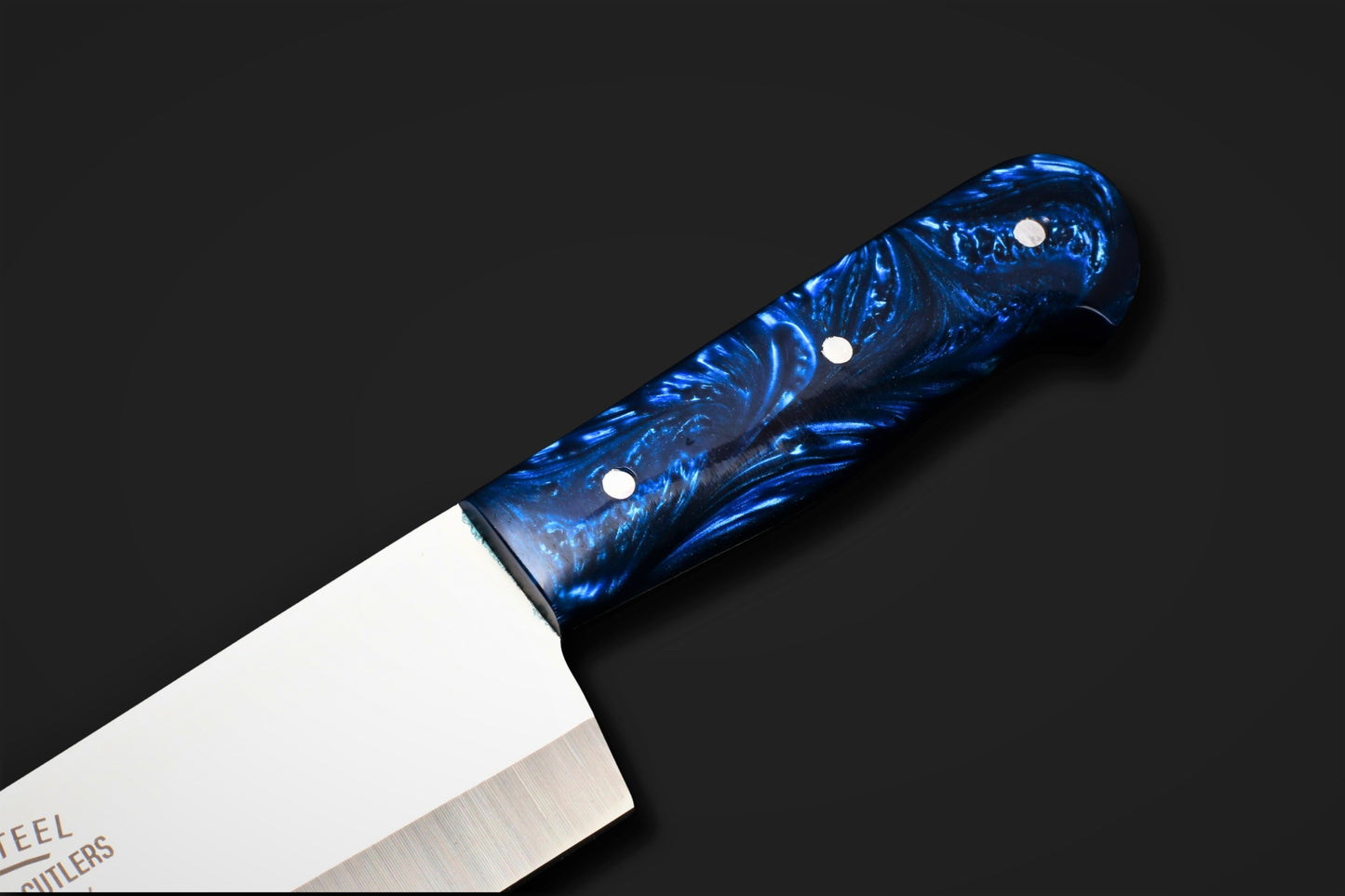 Premium 10-Inch  Classic J2 Stainless Steel Chef & Slaughter Knife – Vibrant Multi-Color Resin Handle Edition