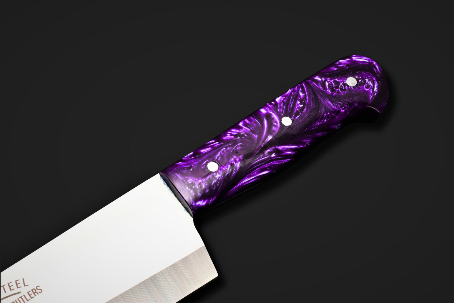 Premium 10-Inch  Classic J2 Stainless Steel Chef & Slaughter Knife – Vibrant Multi-Color Resin Handle Edition