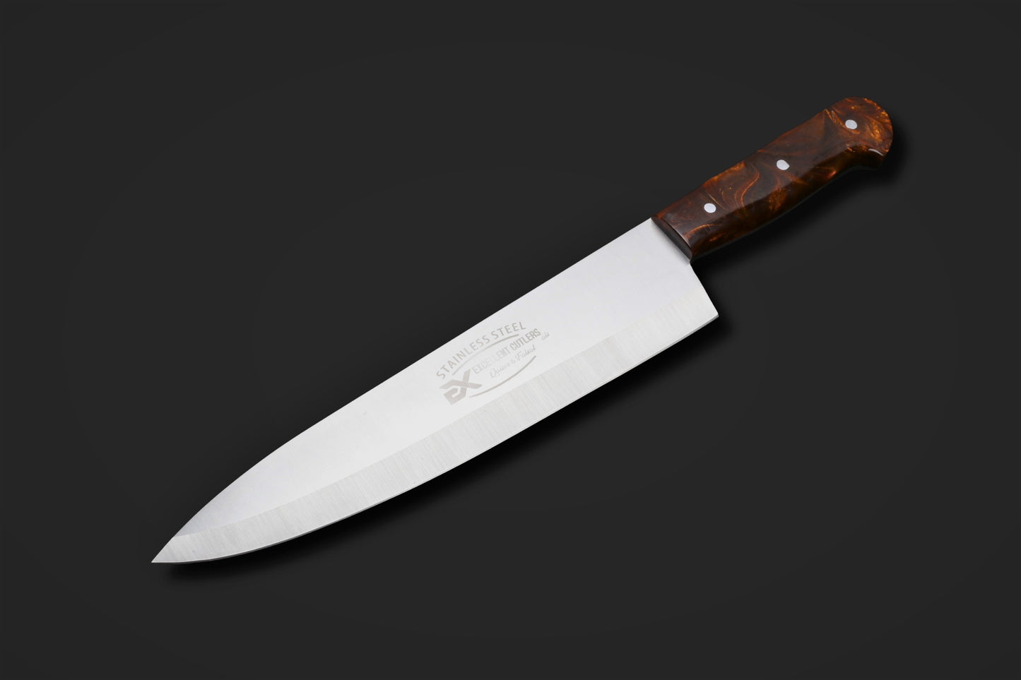 Premium 8-Inch Classic J2 Stainless Steel Chef & Slaughter Knife – Vibrant Multi-Color Resin Handle Edition