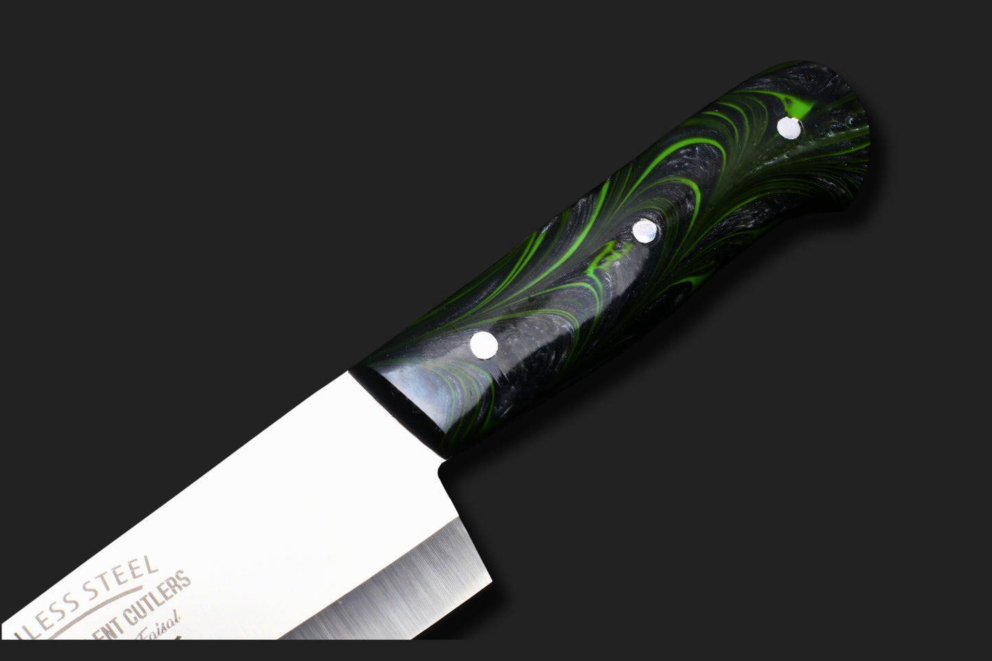 Premium 8-Inch Classic J2 Stainless Steel Chef & Slaughter Knife – Vibrant Multi-Color Resin Handle Edition
