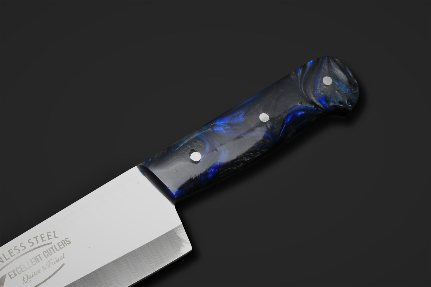 Premium 8-Inch Classic J2 Stainless Steel Chef & Slaughter Knife – Vibrant Multi-Color Resin Handle Edition