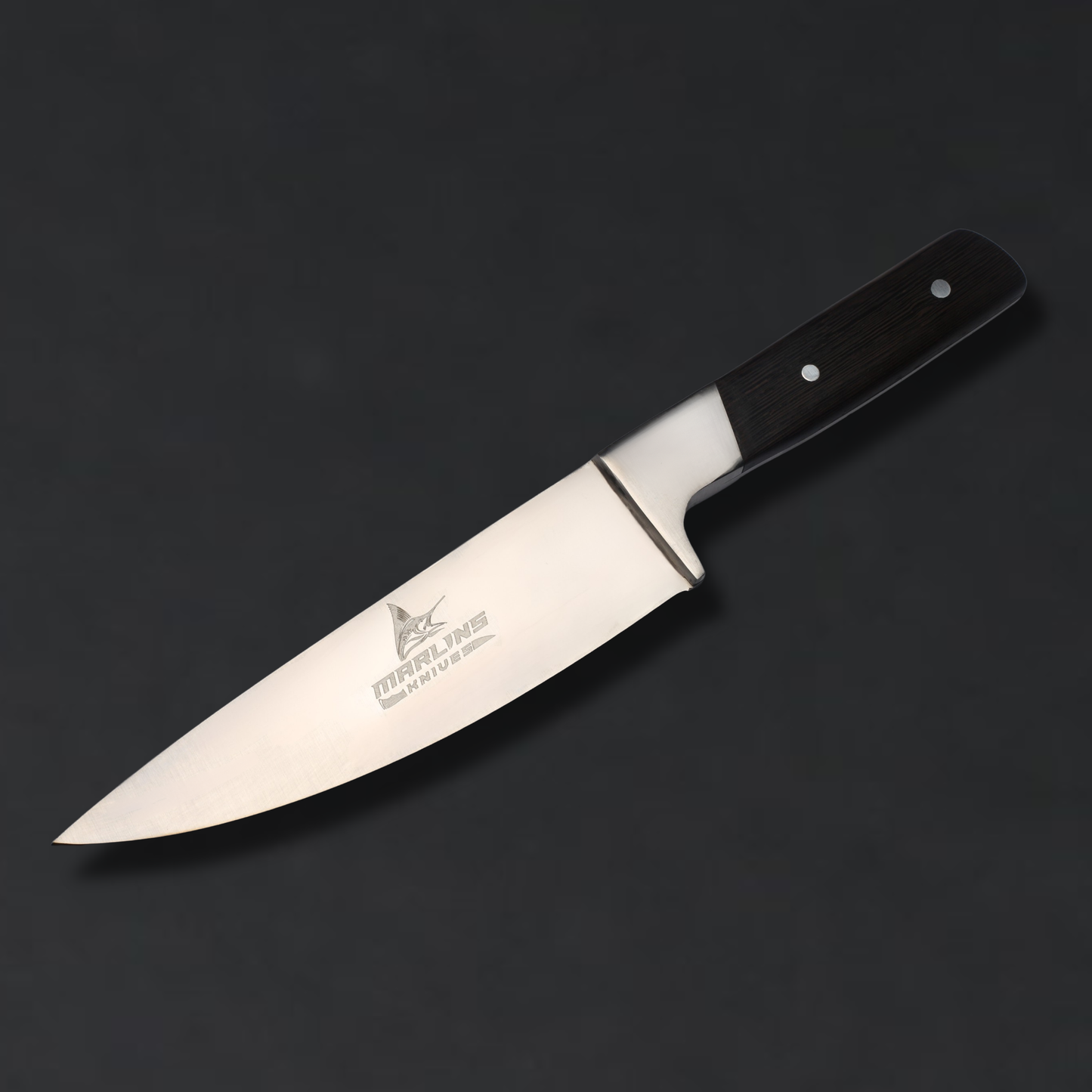 Marlins Made In Italy Premium Culinary & Butchering Knife – J2 Steel, 7" Blade with African Wenge Wood Handle