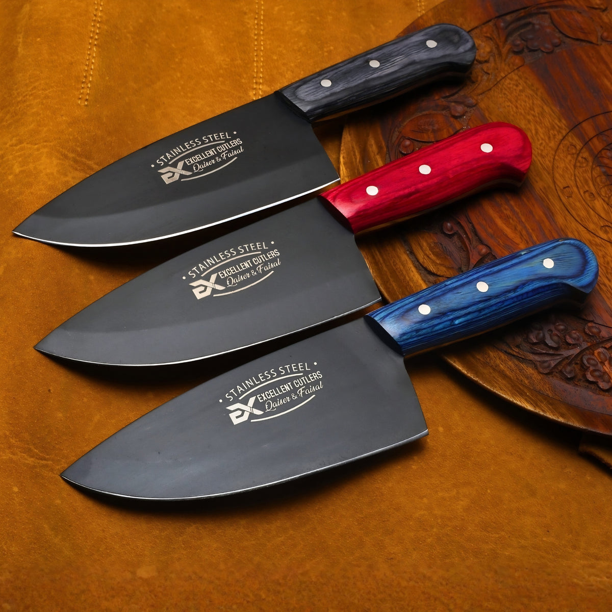 Excellent High Carbon Skinner – With Powder coating, Color Wood handle (Total length 10 inches) 