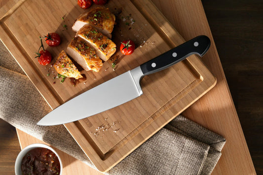 Excellent Hankless (Chef/ Kitchen ) Knife - 13cr13 Stainless Steel Fiber Glass Handle | Total Length 13.5 Inches |