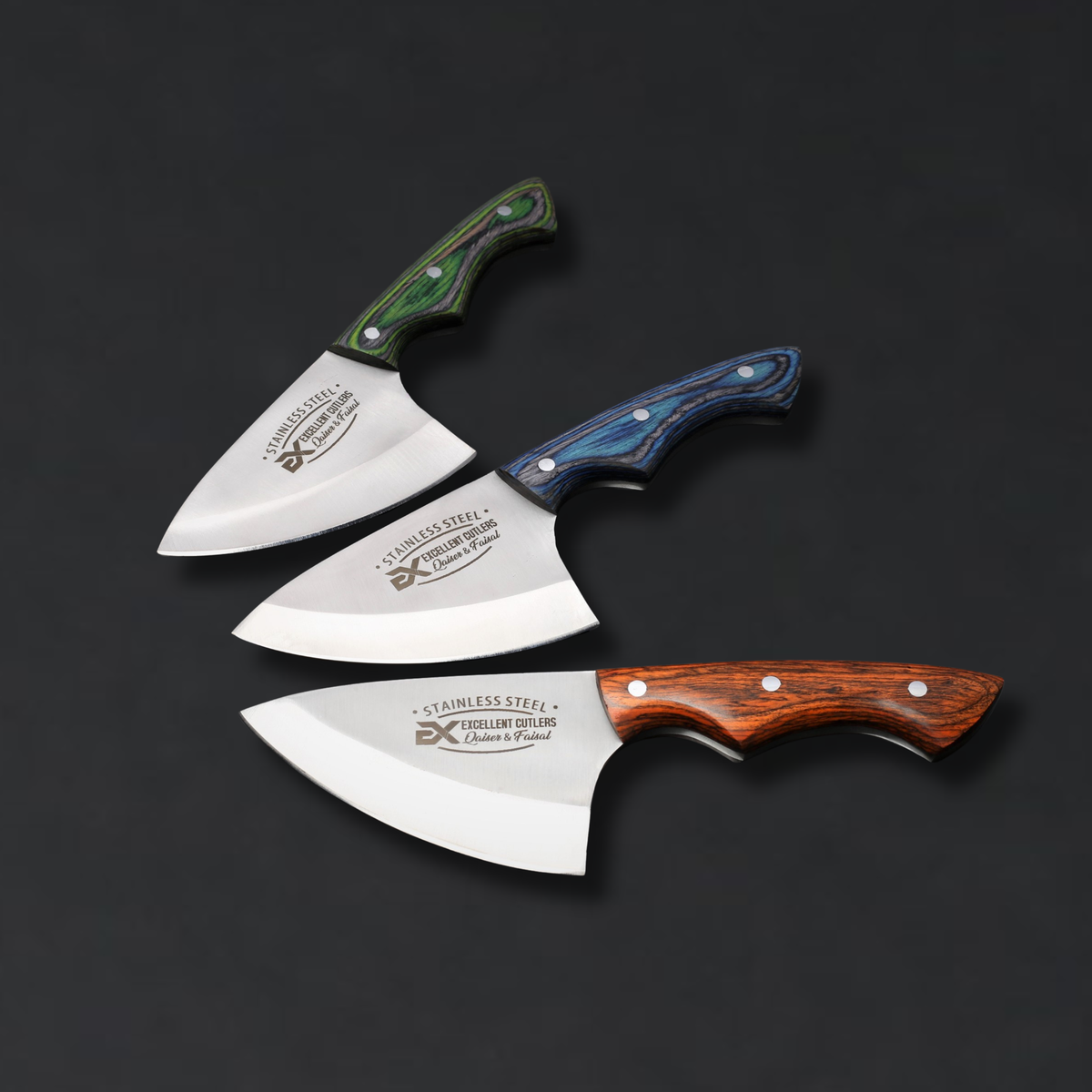 Scorpion Skinner Knife - Handcrafted Blade 4-Inch – 12C27 Stainless Steel & Multi-Color Wood Handle