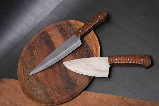 Excellent Knife Set –2PC (Rosewood Edition )-12c27 Stainless Steel | Blade 6" 8"