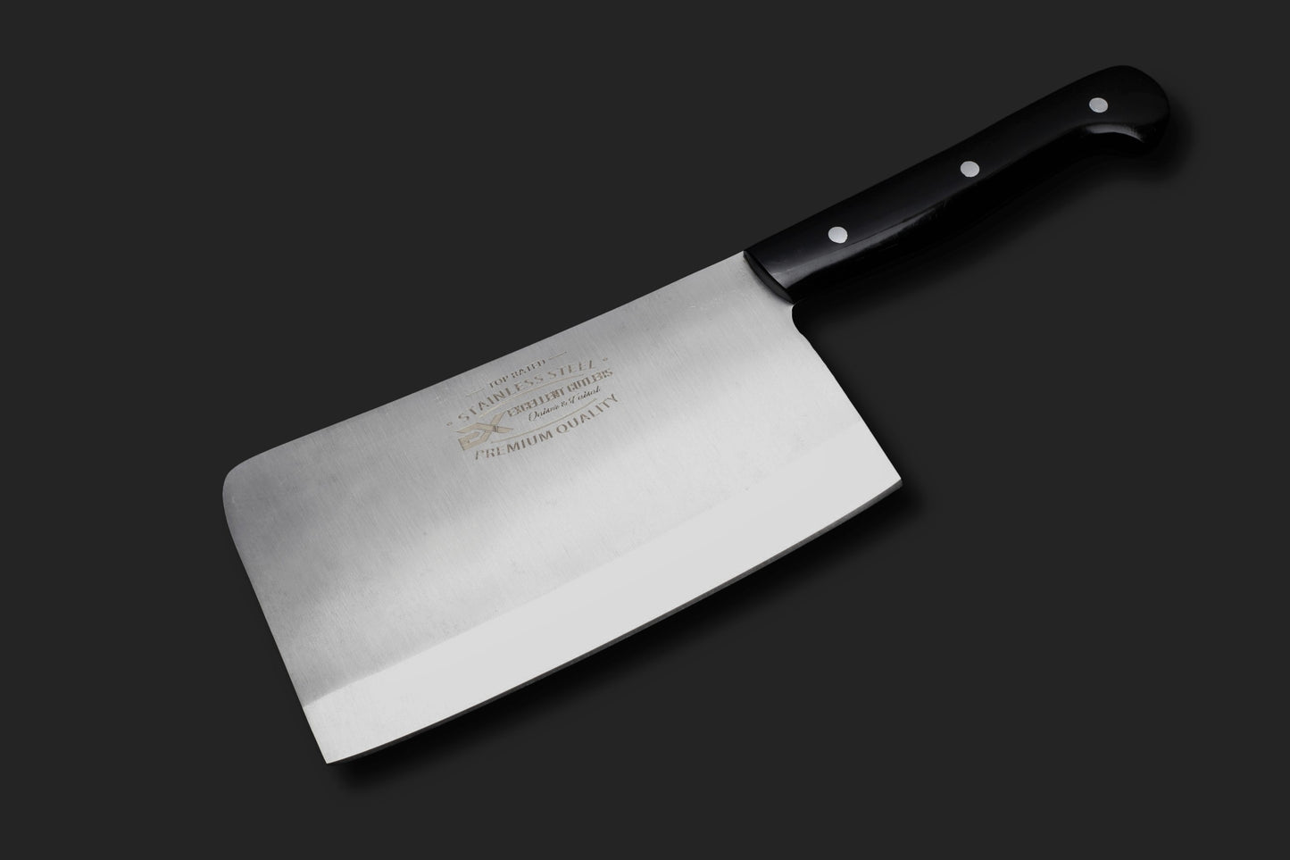 Luxury 3-Piece Kitchen Knife Set | 12C27 Stainless Steel with Satin Finish & Black Acrylic Handles