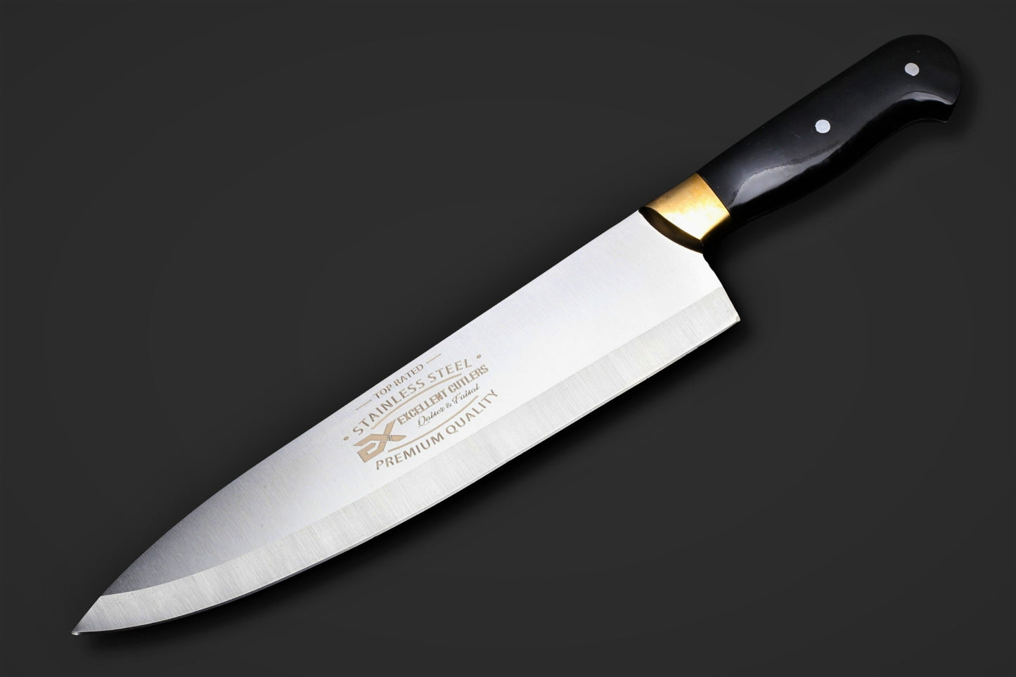 The Wazirabad Master Series: 10" Professional Slaughter Knife In Japanese Stainless Steel – Brass & Acrylic