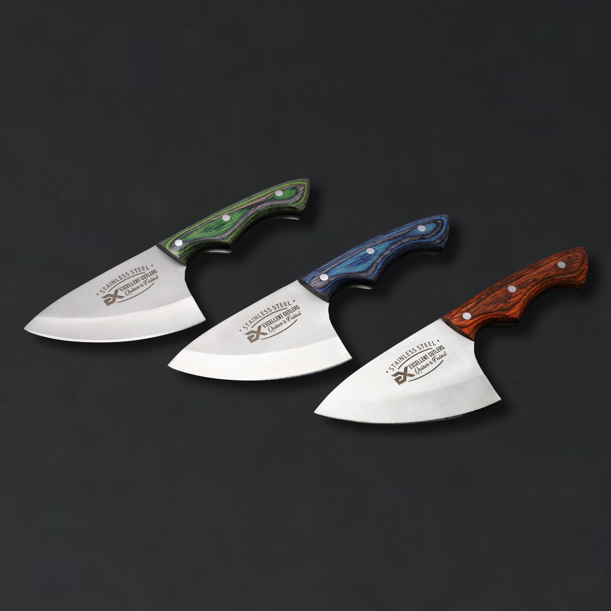 Scorpion Skinner Knife - Handcrafted Blade 4-Inch – 12C27 Stainless Steel & Multi-Color Wood Handle