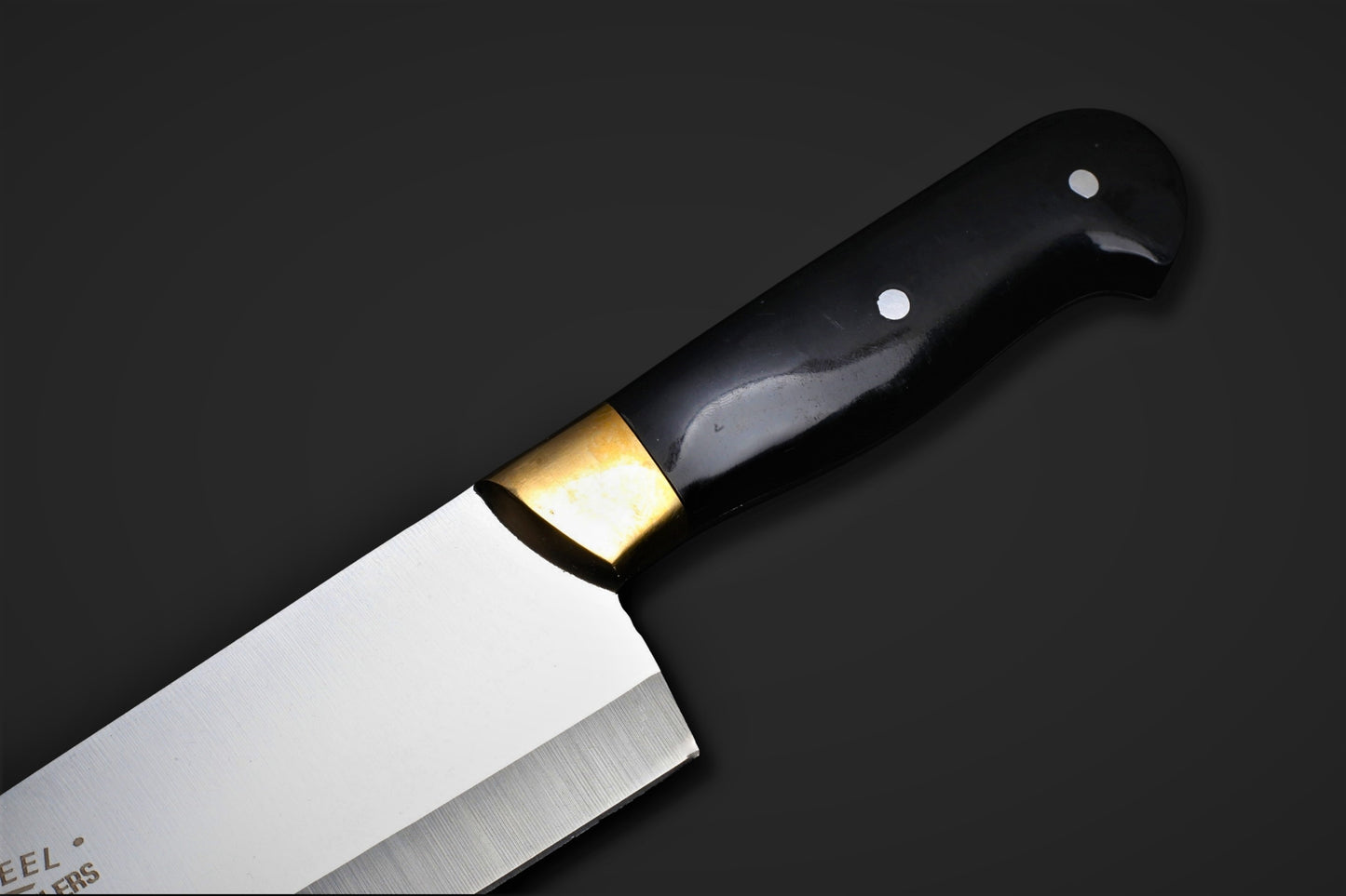 The Wazirabad Master Series: 10" Professional Slaughter Knife In Japanese Stainless Steel – Brass & Acrylic