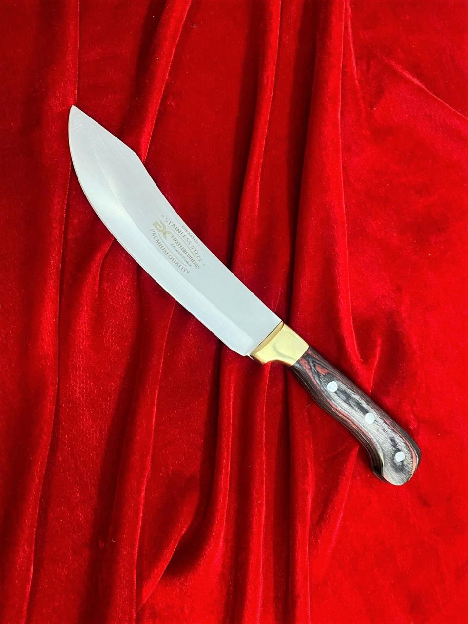 Excellent Cutlers Premium 7-Inch Blade Turkish Knife | 12C27 Stainless Steel | Color Wood Handle & Brass Bolster