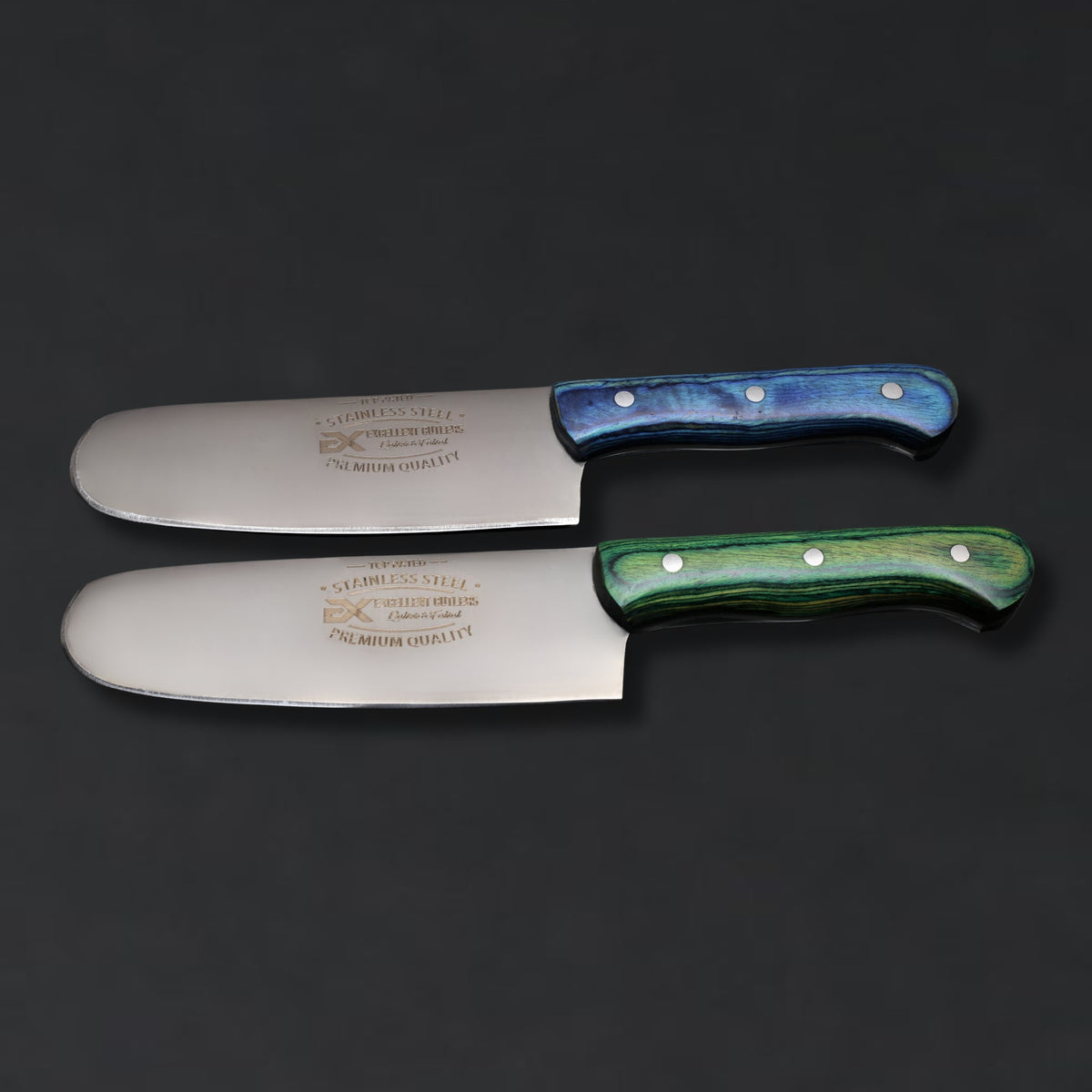 EXCELLENT CUTLERS Professional 12C27 Stainless Steel Skinner Knife / 6inch Blade –  Turkish / Misri Styled Hunting & Butchery Knife with Matte Satin Finish & Colored Wood Handle