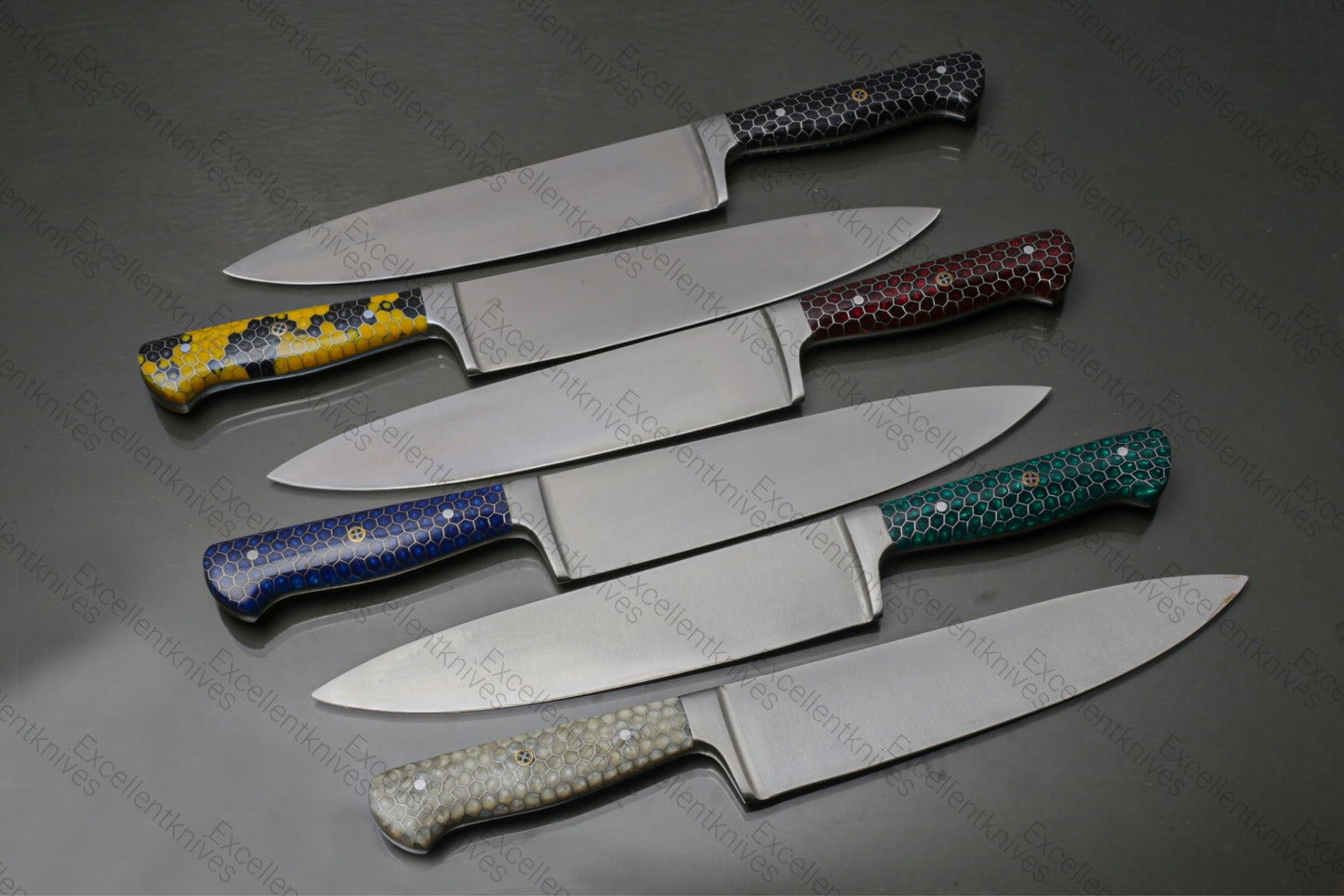 1Pc Excellent Premium Quality Chef/ Kitchen Knife With Honey Comb Handle