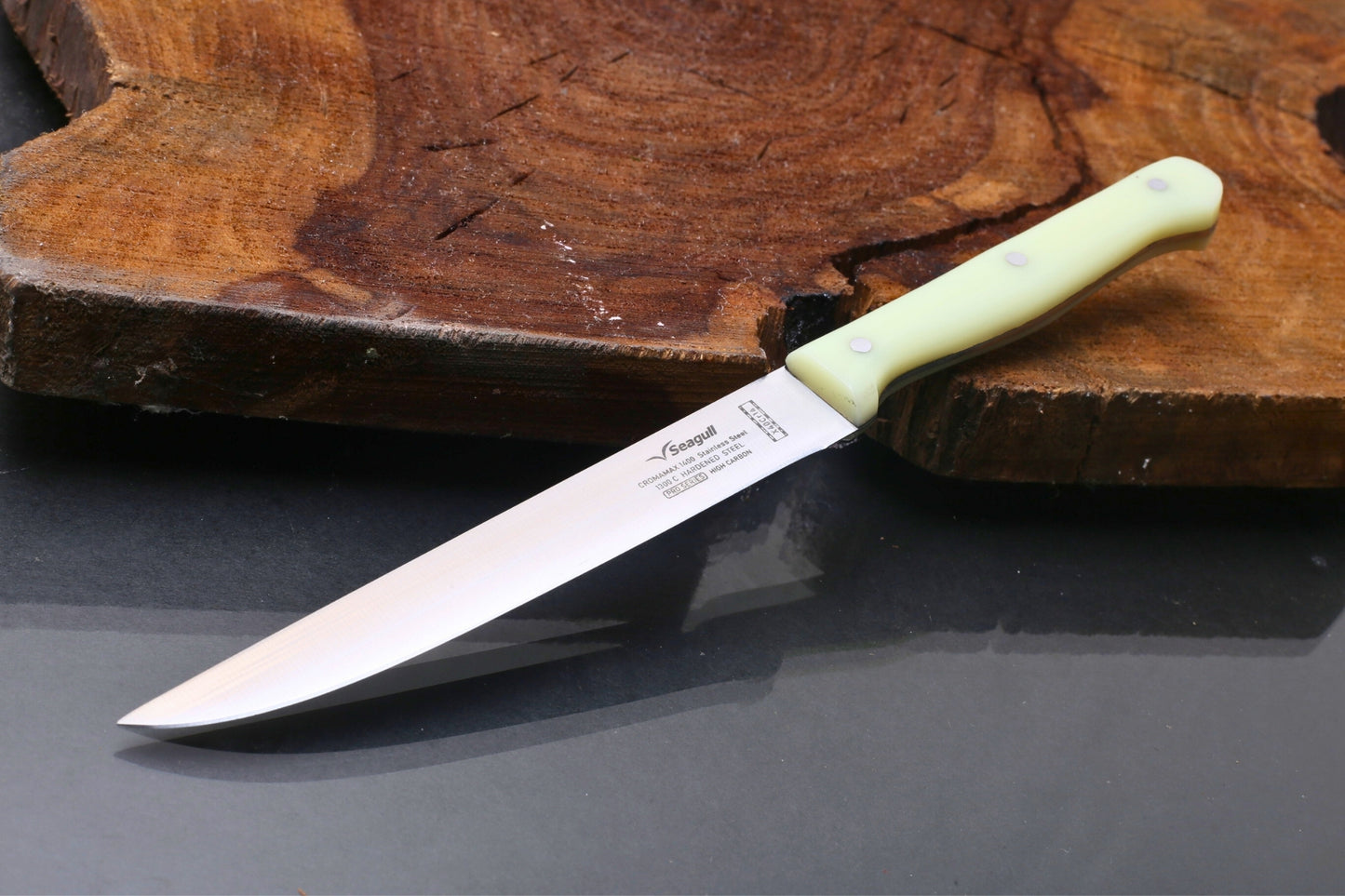 Seagull Chef Knife – Sleek Design, 13cr Chrome With Acrylic Handle ( Total length 9.3 inches)