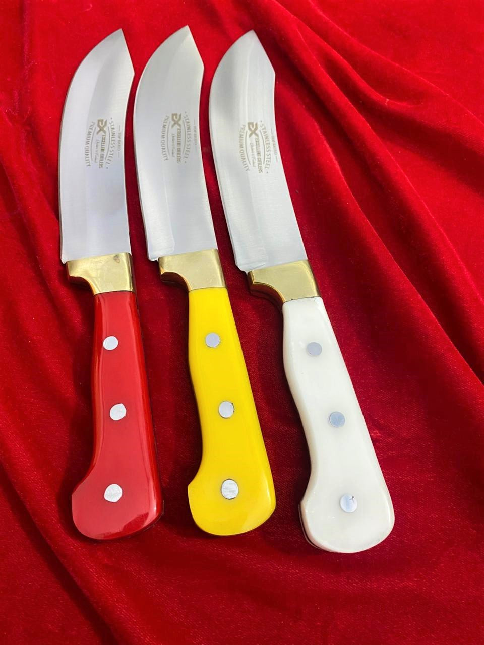 Excellent Cutlers Premium 7-Inch blade Turkish Knife | 12C27 Stainless Steel | Acrylic Handle & Brass Bolster