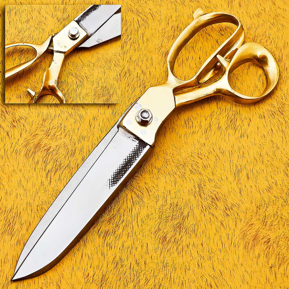 Brass Handle Professional Tailoring Scissors 12 Inches – High-Quality Scissors Made in Pakistan
