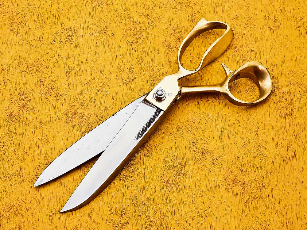 Brass Handle Professional Tailoring Scissors 11 Inches – High-Quality Scissors Made in Pakistan
