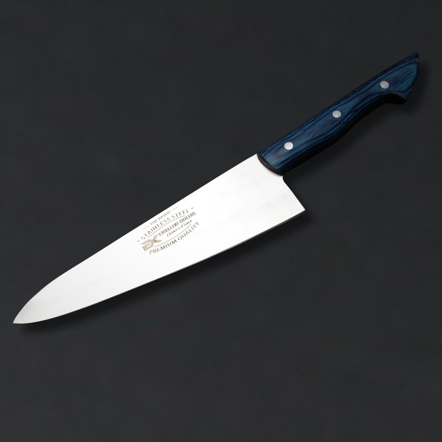 Nova Chef Knife | Classic European/French Chef Knife , 7.7" 12C27 Stainless Steel With Color Pakkawood Handle