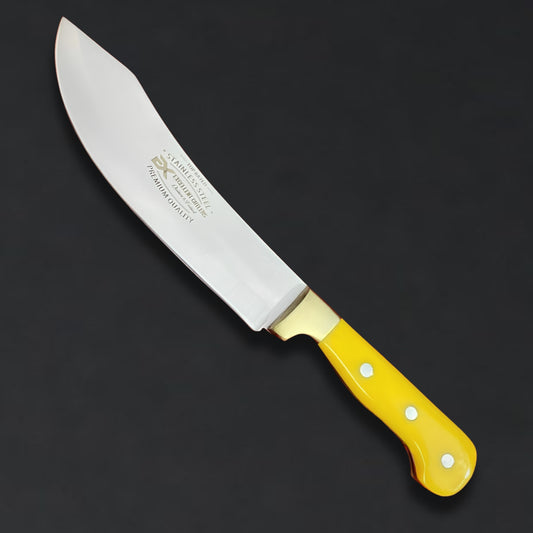 "The Bosphorus Blade" Handmade Turkish Knife, 12C27 Stainless Steel Blade, Premium Acrylic Handle with  Brass Bolster, Custom Chef - Utility Knife