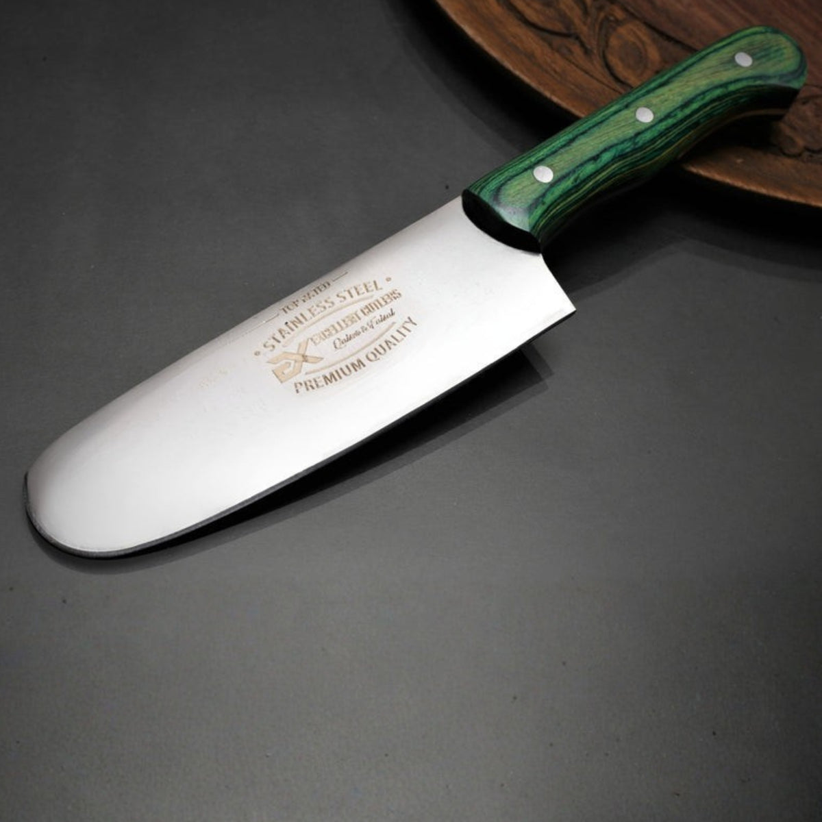 EXCELLENT CUTLERS Professional 12C27 Stainless Steel Skinner Knife / 6inch Blade –  Turkish / Misri Styled Hunting & Butchery Knife with Matte Satin Finish & Colored Wood Handle