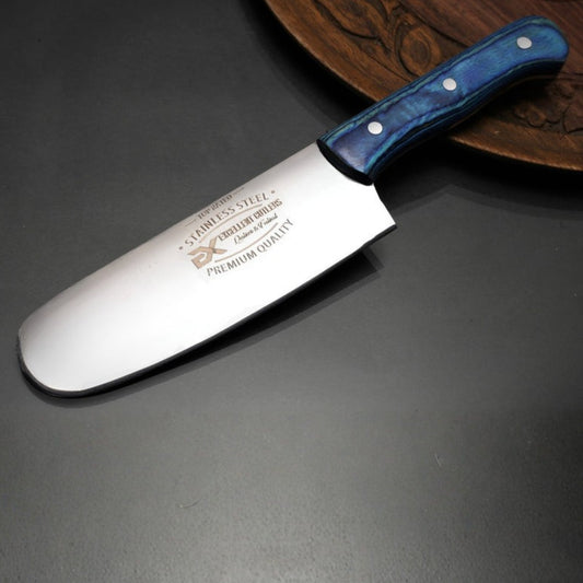 EXCELLENT CUTLERS Professional 12C27 Stainless Steel Skinner Knife / 6inch Blade –  Turkish / Misri Styled Hunting & Butchery Knife with Matte Satin Finish & Colored Wood Handle