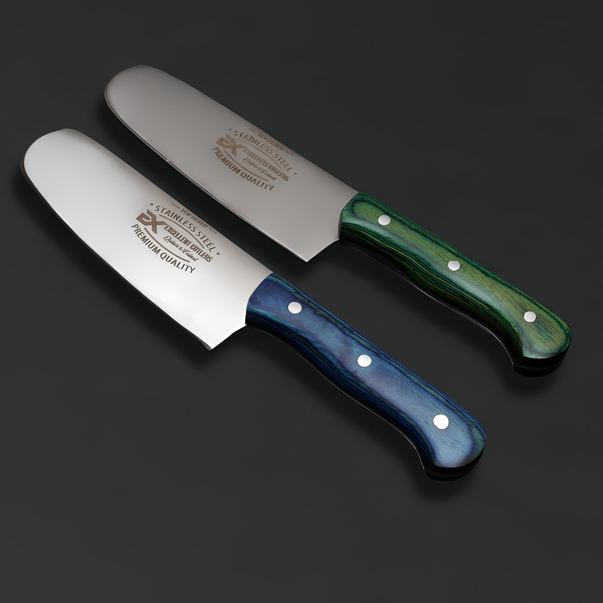 EXCELLENT CUTLERS Professional 12C27 Stainless Steel Skinner Knife / 6inch Blade –  Turkish / Misri Styled Hunting & Butchery Knife with Matte Satin Finish & Colored Wood Handle