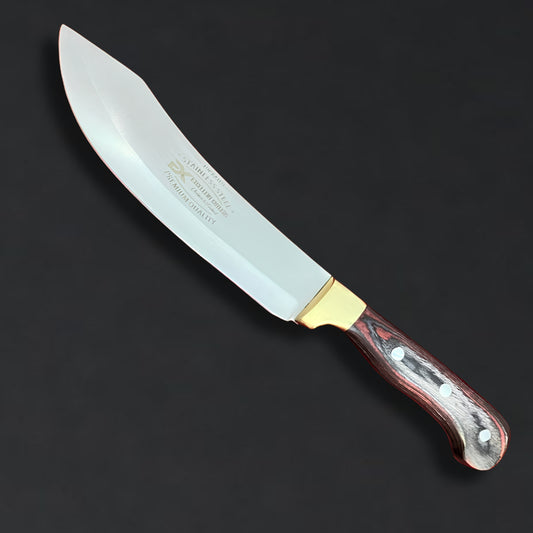 "The Bosphorus Blade" Handmade Turkish Knife, 12C27 Stainless Steel Blade, Colorwood Handle with Polished Brass Bolster
