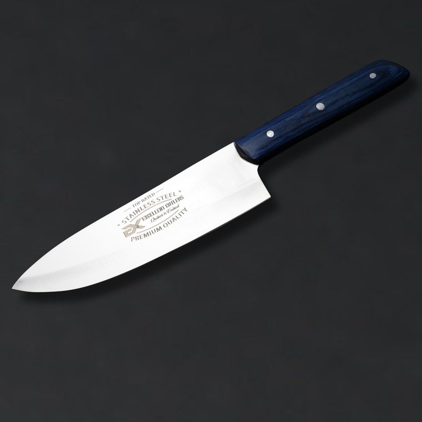 Handmade 7-Inch Fixed Blade Knife | 12C27 Stainless Steel with Satin Finish & Pakka Wood Handle | Premium Outdoor & Utility Cutlery