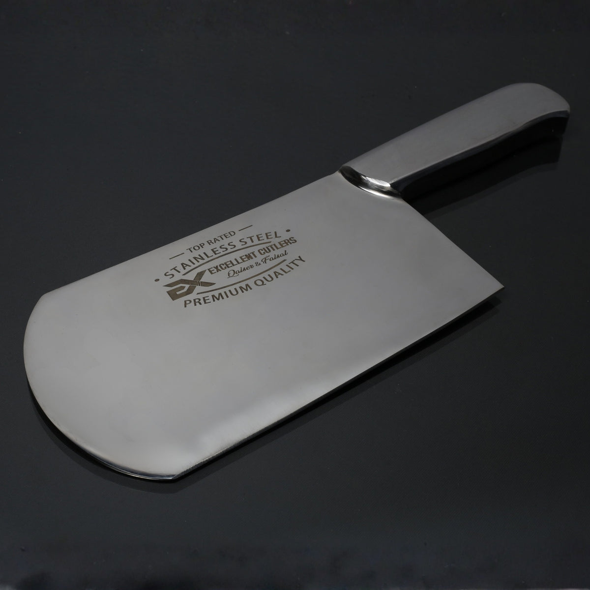 Excellent Cutlers & Knives Pro Cleaver In 1KG, Full Tang Stainless Steel Butcher Cleaver (12c27 Steel, Mirror Polish)