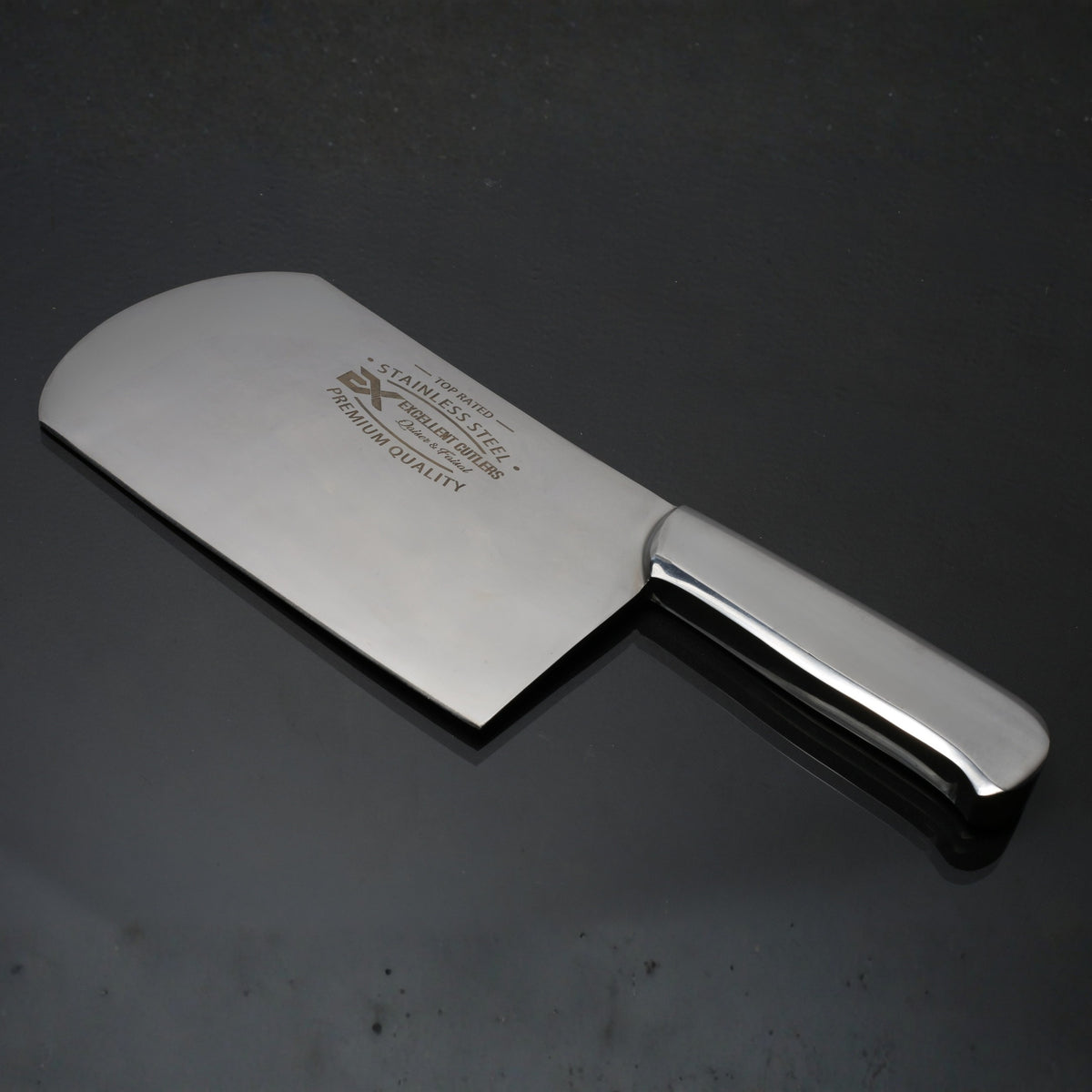 Excellent Cutlers & Knives Pro Cleaver In 1KG, Full Tang Stainless Steel Butcher Cleaver (12c27 Steel, Mirror Polish)